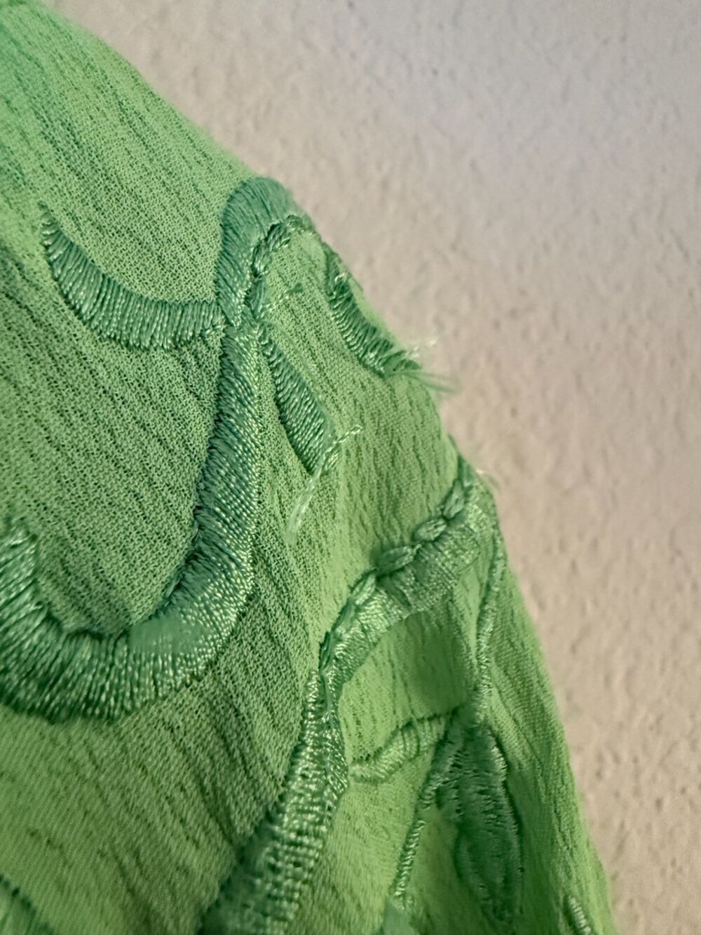 PRICE FIRM Vintage 90s Together Green Asian Style Embroidered Short Sleeve - Picture 7 of 11